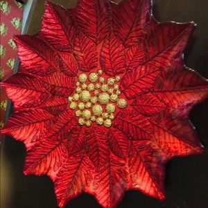 Poinsettia platter